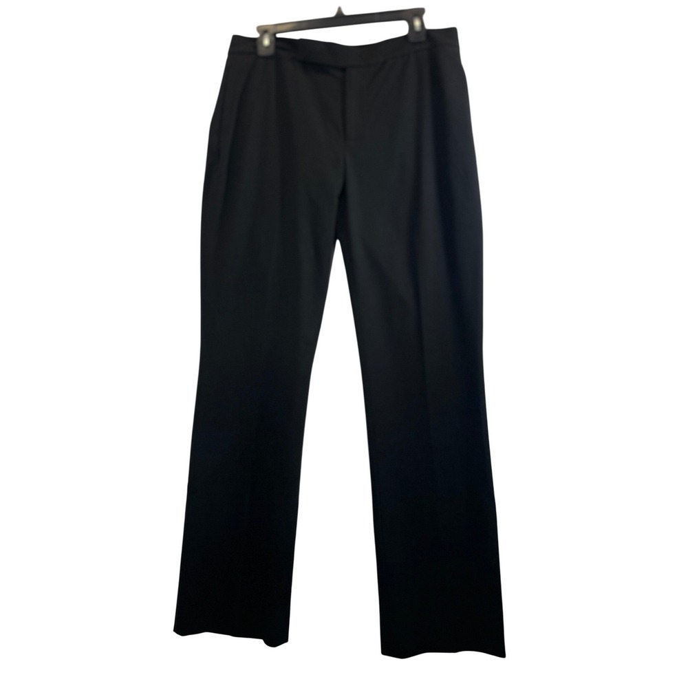 Lauren Ralph Lauren Women Size 8 Black Camaron Flat Front Dress Pants Pockets